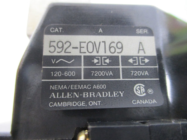 ALLEN BRADLEY 592-EOV169 SER. A 120-600V (BR/YL) NSMP