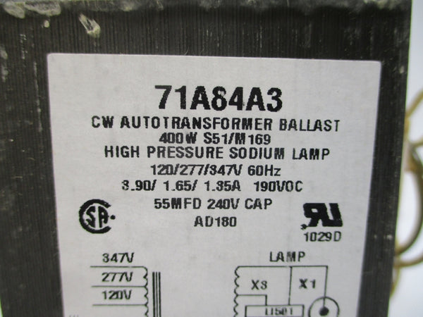 ADVANCE 71A84A3-001D 347V 3.90A NSMP