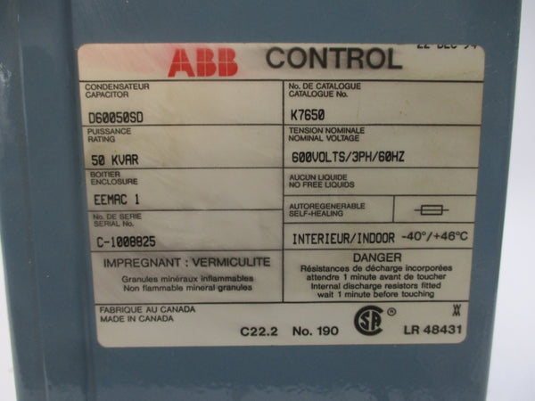 ABB K7650 D60050SD 600V NSNP