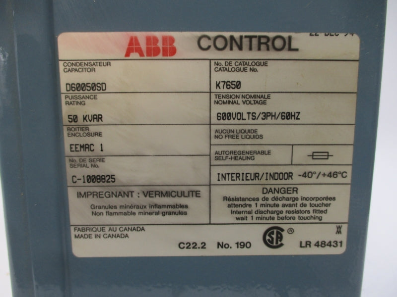 ABB K7650 D60050SD 600V NSNP