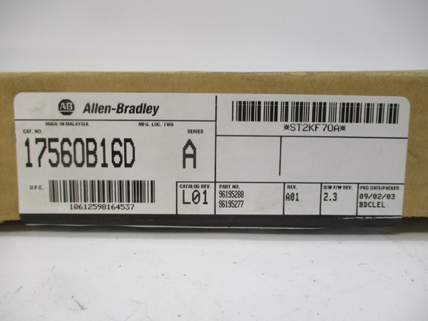 ALLEN BRADLEY 1756-OB16D SER. A F/W 2.3 19.2-30VDC 2A REV. L01 NSMP