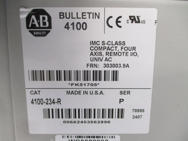 ALLEN BRADLEY 4100-234-R SER. P F/W 303003.9A UNMP