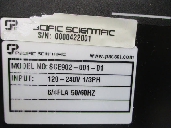 PACIFIC SCIENTIFIC SCE902-001-01 120-240V 6/4A UNMP