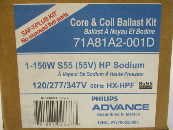 PHILIPS ADVANCE 71A81A2-001D 347V 1.65A NSMP