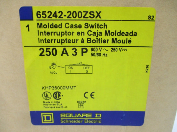 SQUARE D 65242-200ZSX SER. 2 600V 250A NSFS