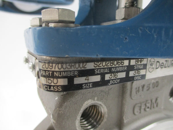 DEZURIK 2097003R002 9711232 SIZE 4 275PSI UNMP