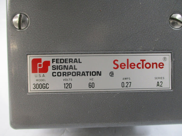 FEDERAL SIGNAL 300GC SER. A2 120V 0.27A UNMP