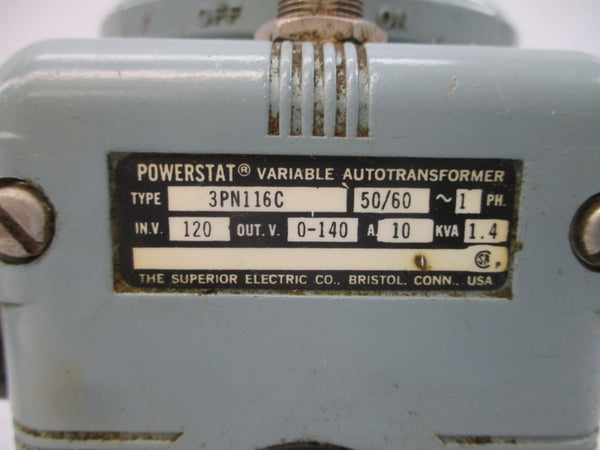 SUPERIOR ELECTRIC 3PN116C 120V 10A UNMP