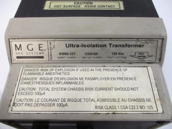 MGE 91092-32T 120VAC UNMP