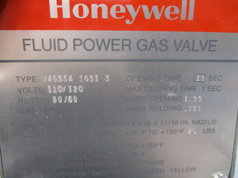 HONEYWELL V4055A1031 110/120V 1.33/.121A 5-45PSI 1-13S NSNP