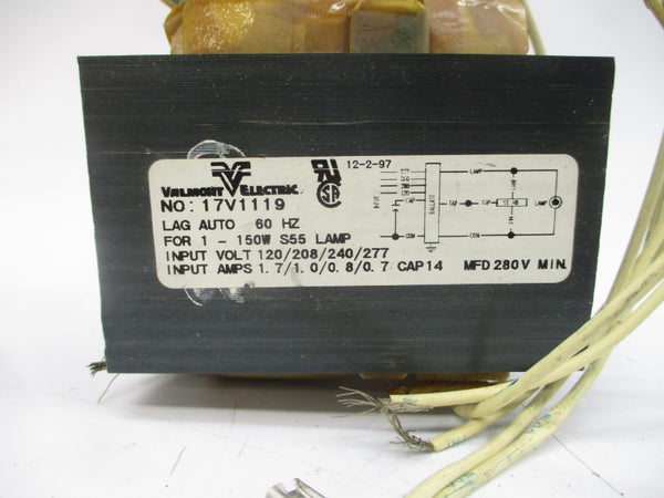 VALMOUNT 17V1119W18F 277V 1.7A NSMP