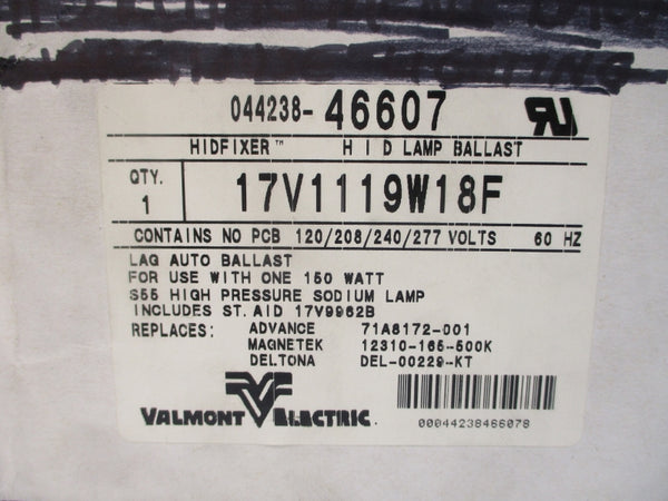 VALMOUNT 17V1119W18F 277V 1.7A NSMP
