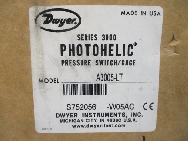DWYER A3005-LT 120/240VAC 10A 25PSI NSMP