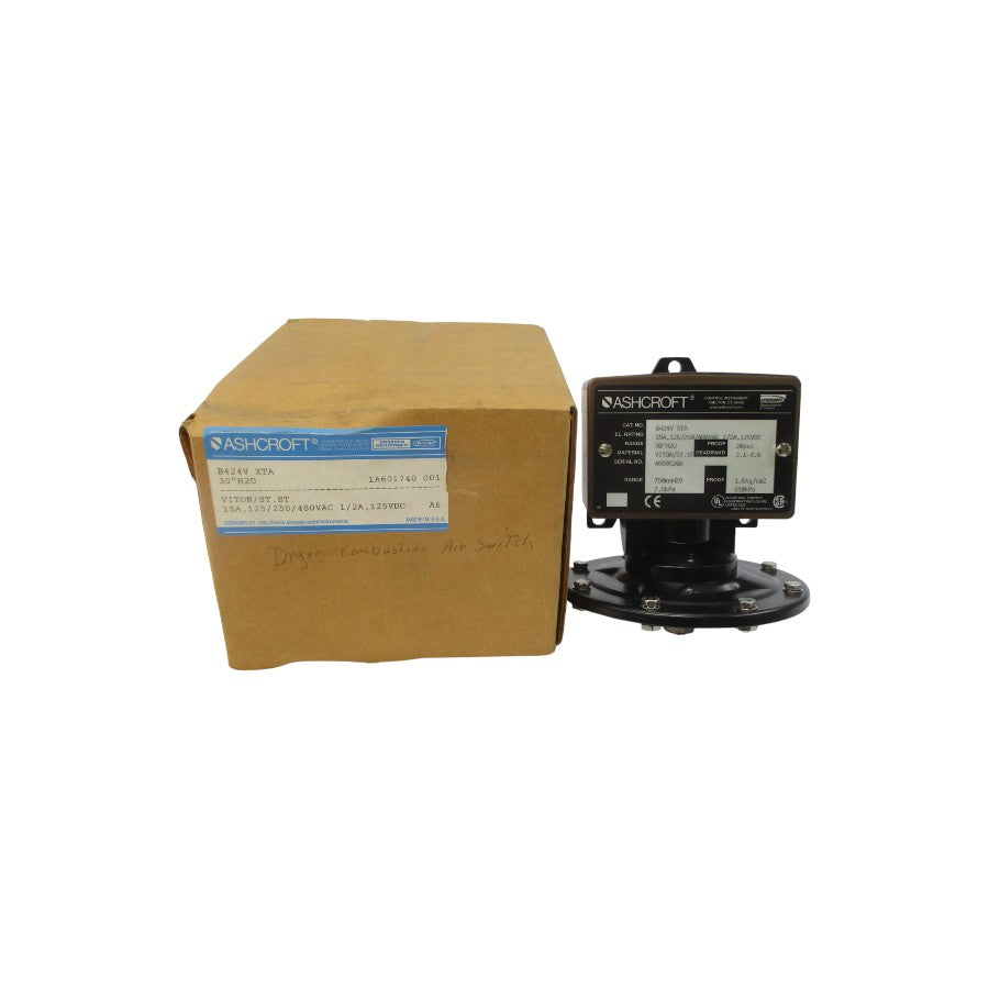 ASHCROFT B424VXTA 480VAC 15A 20PSI 30"H2O NSMP
