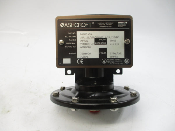 ASHCROFT B424VXTA 480VAC 15A 20PSI 30"H2O NSMP