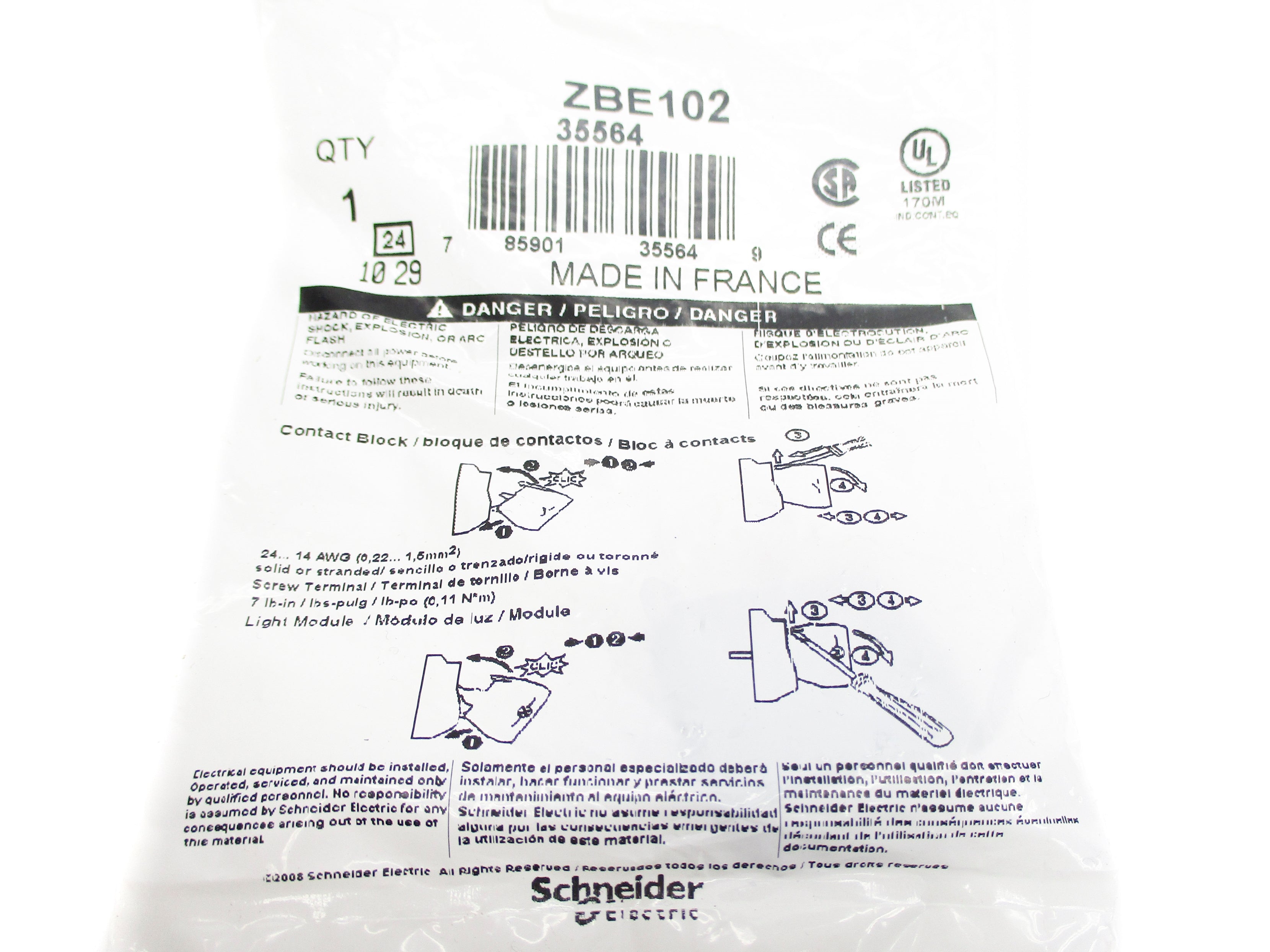 TELEMECANIQUE ZBE102 NSMP