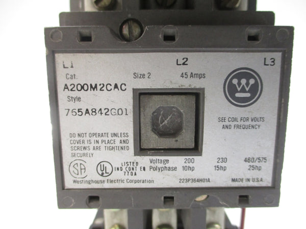 WESTINGHOUSE A200M2CAC 765A842G01 110/120V 45A UNMP