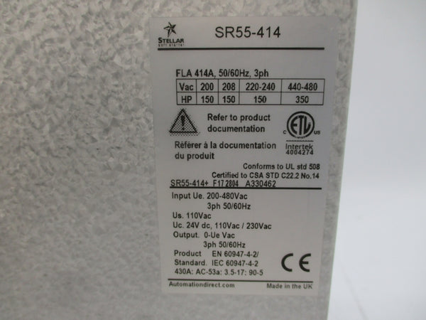 AUTOMATION DIRECT SR55-414 440-480VAC 414A NSMP