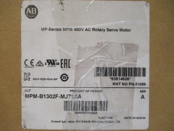 ALLEN BRADLEY MPM-B1302F-MJ72AA SER. A 480VAC 8.57A NSMP