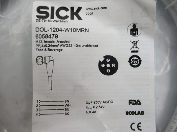 SICK DOL-1204-W10MRN 6058479 250VAC/DC 4A NSMP