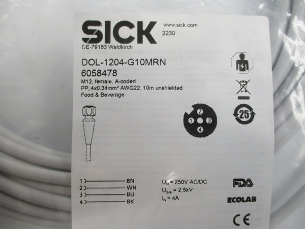 SICK DOL-1204-G10MRN 6058478 250VAC/DC 4A NSMP