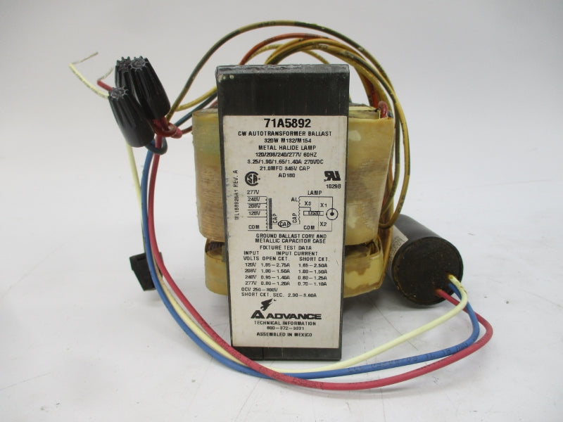 ADVANCE 71A5892-001D 277V 3.25A NSMP
