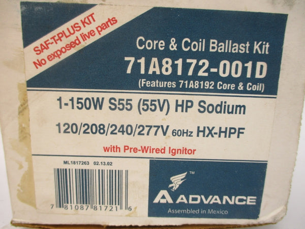 ADVANCE 71A8172-001D 277V 2.80A NSMP
