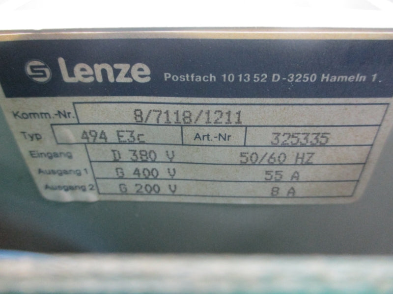 LENZE 494E3C 325335 400V 55A UNMP