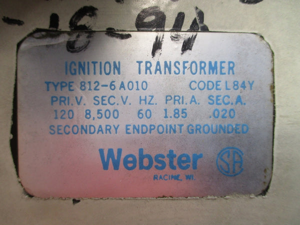 WEBSTER 812-6A010 120V 1.85A UNMP