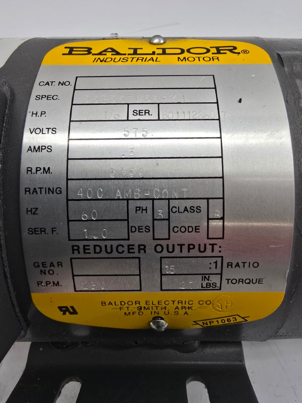 BALDOR 33E337W669K1 575V .3A NSNP