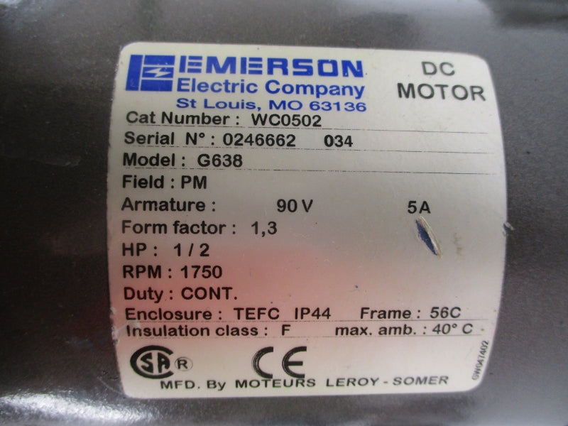 EMERSON WC0502 G638 90VDC 5A NSNP