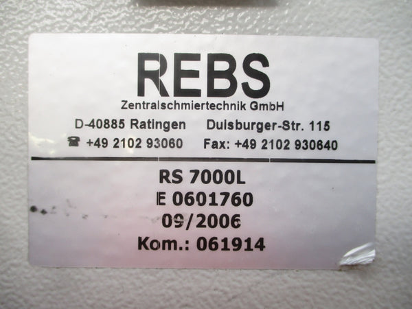 REBS RS7000L 115/230V 0.85/0.45A UNMP