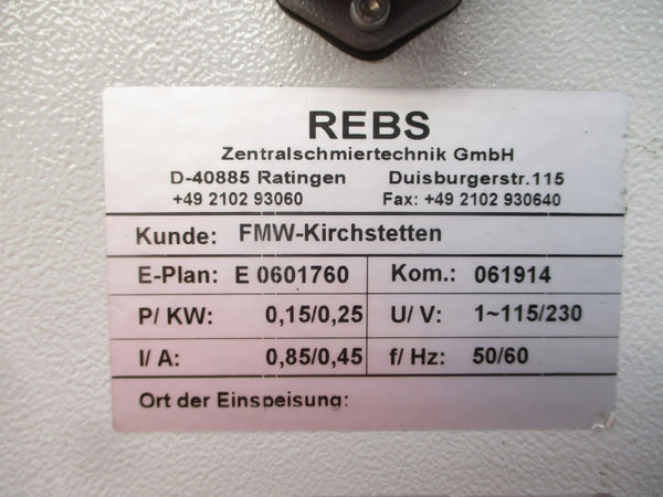 REBS RS7000L 115/230V 0.85/0.45A UNMP