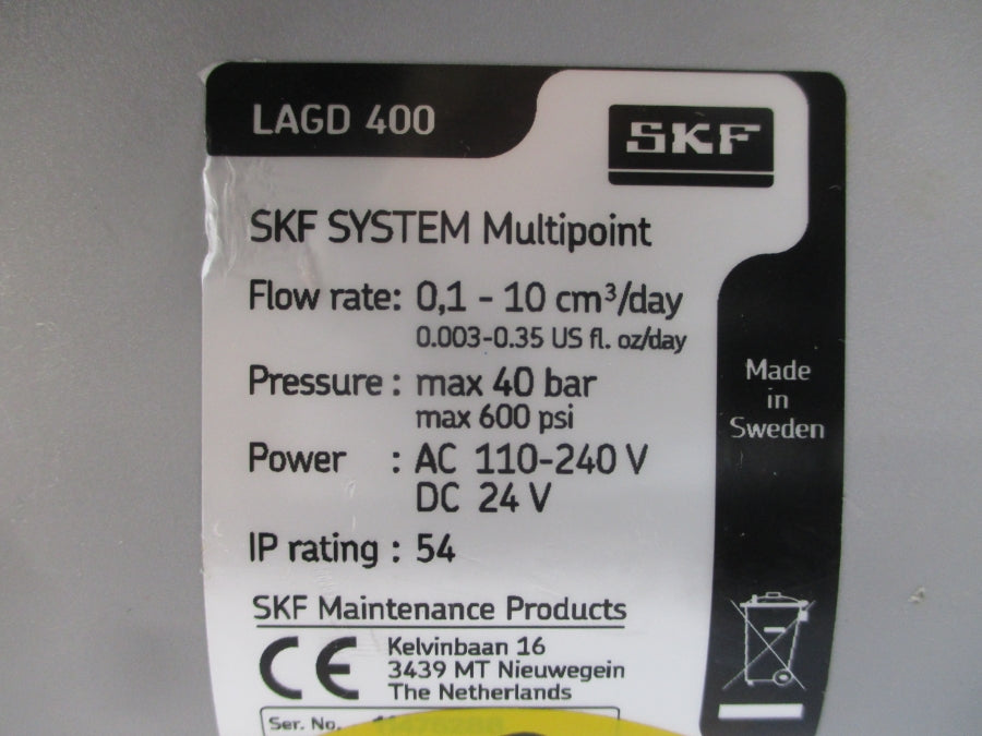 SKF LAGD400 110-240VAC 600PSI NSNP