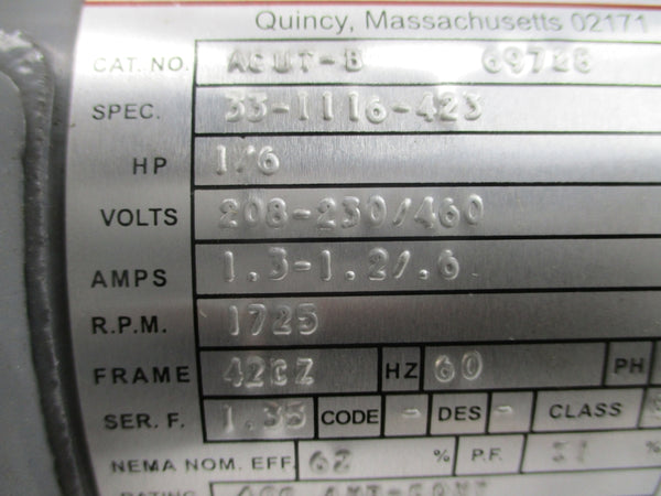 BOSTON ACUT-B 69728 33-1116-423 208-230/460V 1.3-1.2/.6A NSNP