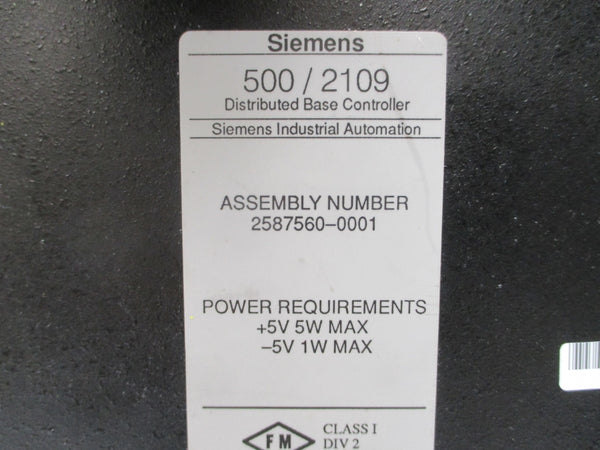 SIEMENS 500-2109 2587560-0001 5V UNMP