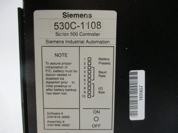 SIEMENS 530C-1108 SER. 500 UNMP