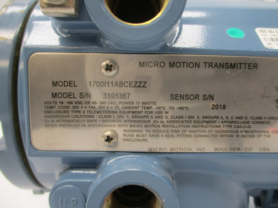 MICRO MOTION 1700I11ABCEZZZ 85-265VAC (AS PICTURED) NSNP