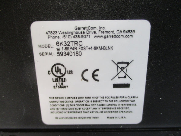 GARRETT 6K32TRC 1-6KPAR-FXST+1-6KM-BLNK 100-240VAC 1.0-0.5A NSNP
