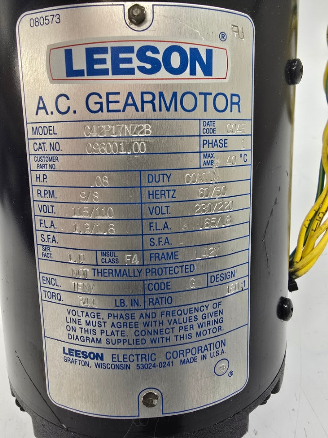 LEESON 096001.00 C42P17NZ2B 115/110-230/220VAC 1.3/1.6-.65/.8A NSNP