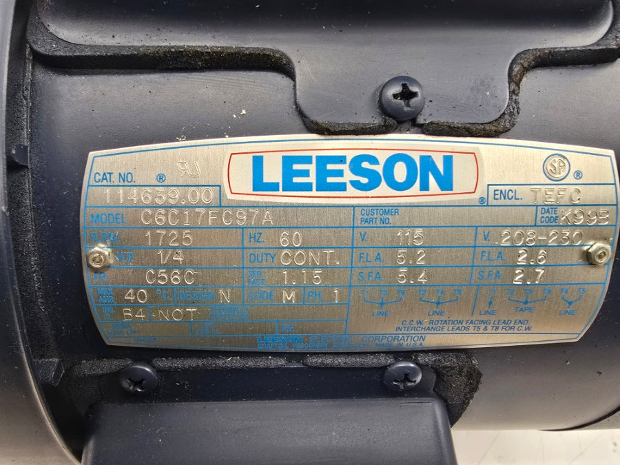 LEESON 114639.00 C6C17FC97A 115/208-230V 5.2/2.6A NSNP