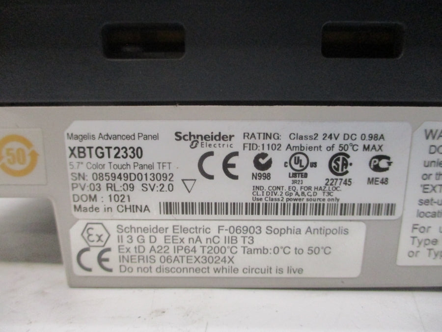 SCHNEIDER ELECTRIC XBTGT2330 24VDC 0.98A NSNP