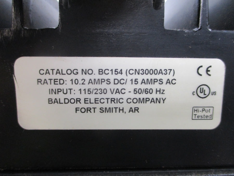 BALDOR BC154 CN3000A37 115/230VAC 15A UNMP