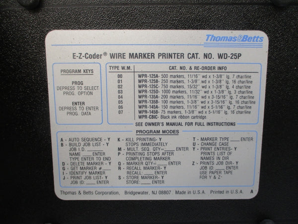 THOMAS & BETTS WD-25P NSMP