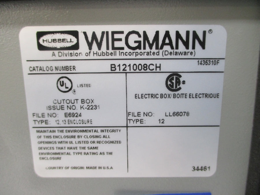 HUBBELL B121008CH NSNP