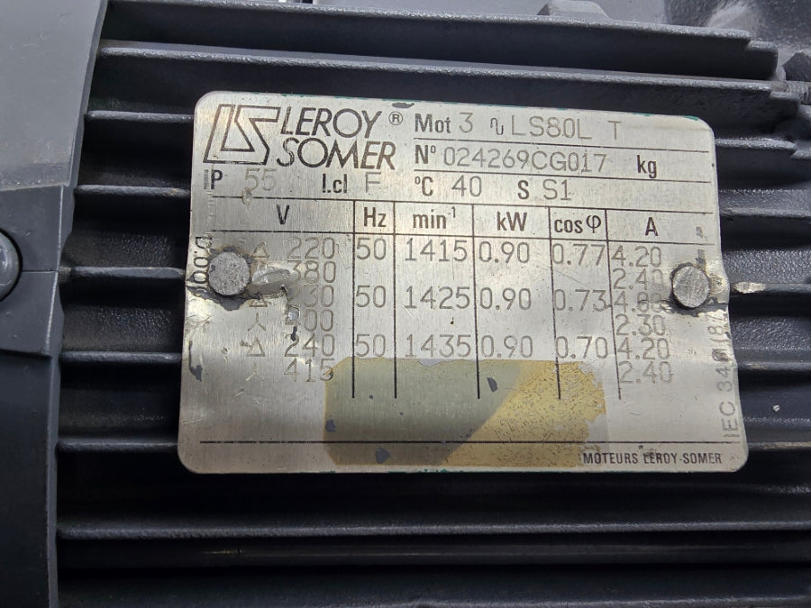 LEROY SOMER LS80LT 024269CG017 380/415V 2.40/4.20A NSNP