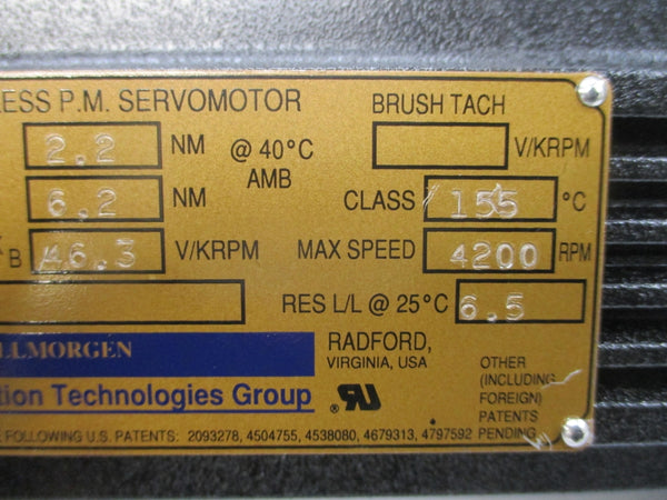 KOLLMORGEN B-106-A-32-B3 230V 9.0A NSNP