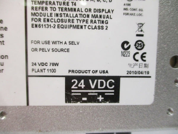 ALLEN BRADLEY 2711P-B15C4D1 SER. A 24VDC NSNP