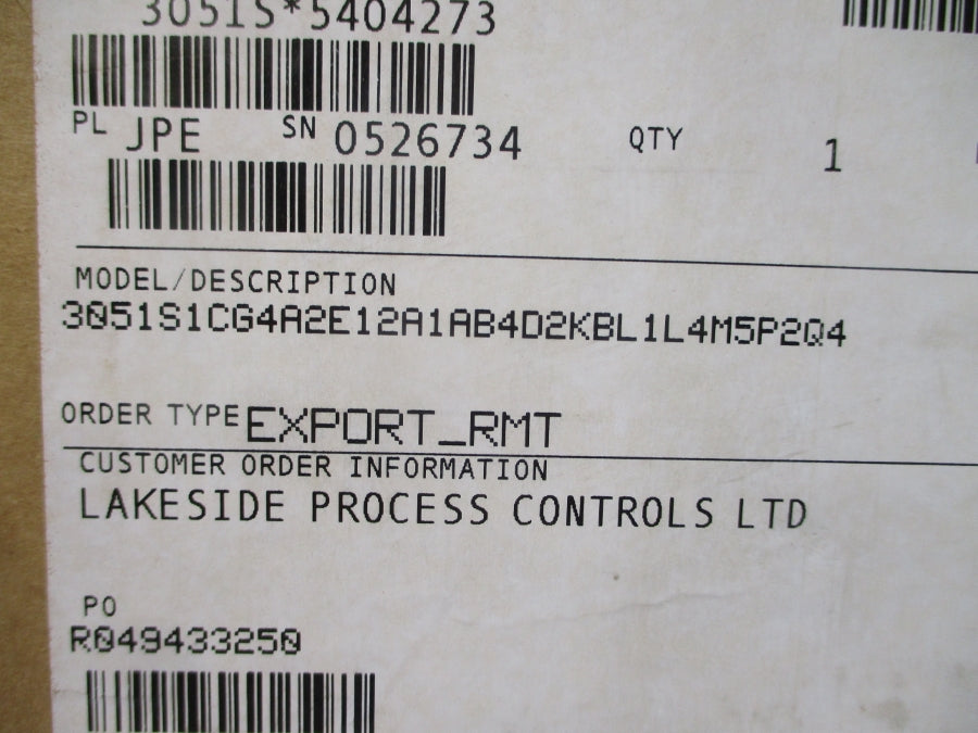 ROSEMOUNT 3051S1CG4A2E12A1AB4D2KBL1L4M5P2Q4 10.5-30VDC 150PSI NSMP