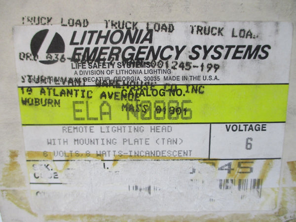 LITHONIA LIGHTING ELAN0806 6V NSMP